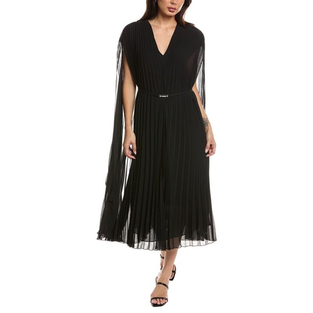 Hugo Boss Womens Boss Dennya Accordion Pleated Midi Dress